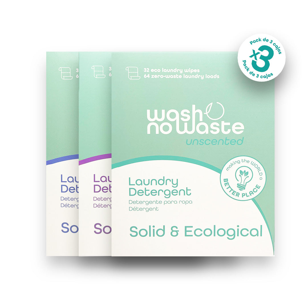 Pack de tiras de detergente biodegradável ecológico - 3 fragrâncias